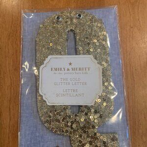 Pottery Barn Emily & Meritt Gold Sequin Letter Q - New